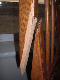 Wood Furniture Before Repairs by Classic Touch Up